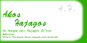 akos hajagos business card